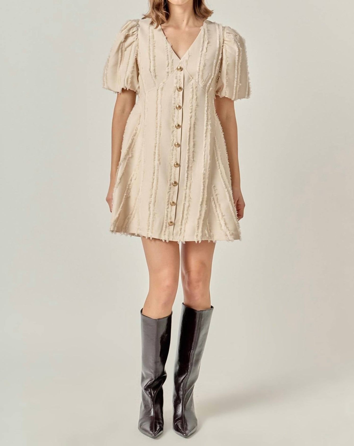 2.7 August Apparel - Lindsey Button Up Mini Dress