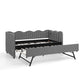 Cozy Gingham Daybed with Trundle Twin Size Sofa Bed