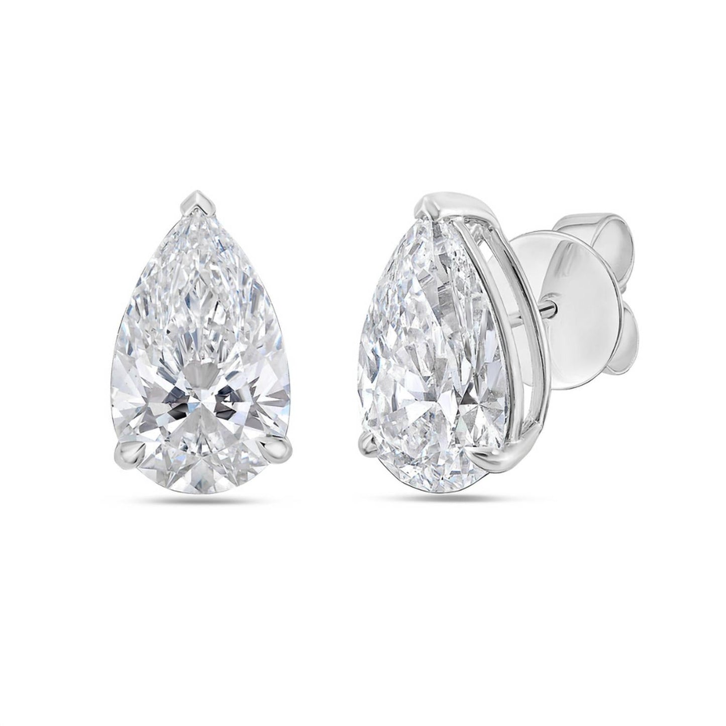Diana M Jewels - 2.00 Cts Lab Grown Pear Cut Stud Earrings