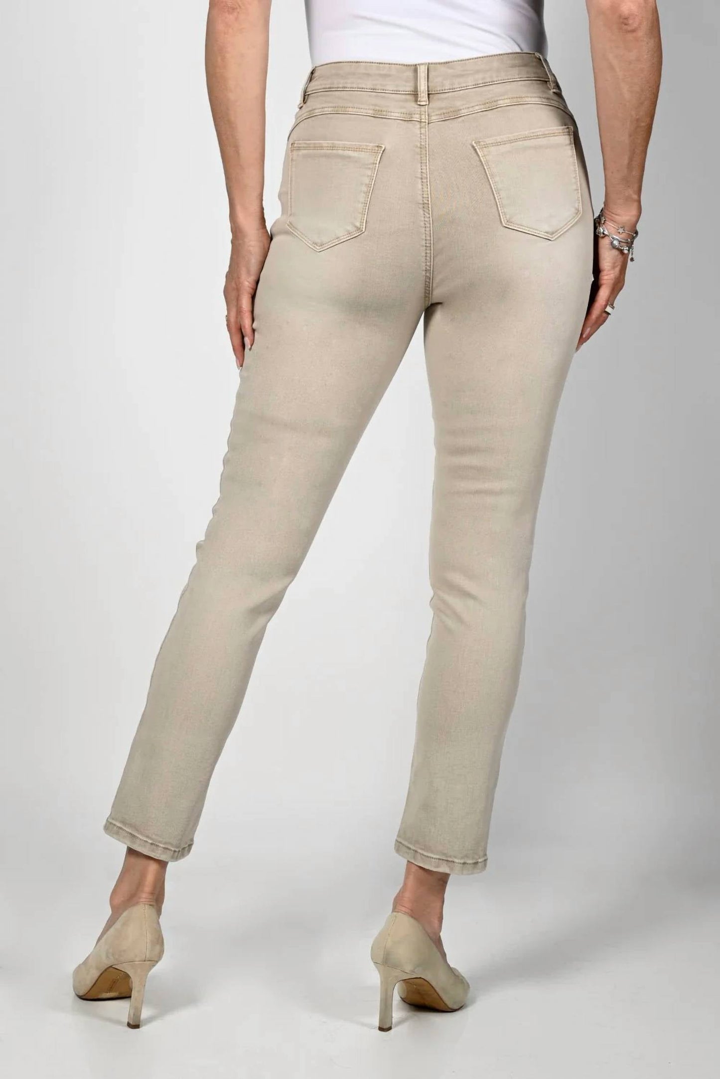 Frank Lyman - Sequin Cut-out Hem Jeans