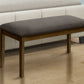 Rectangular Upholstered Hallway Bench - Transitional Design