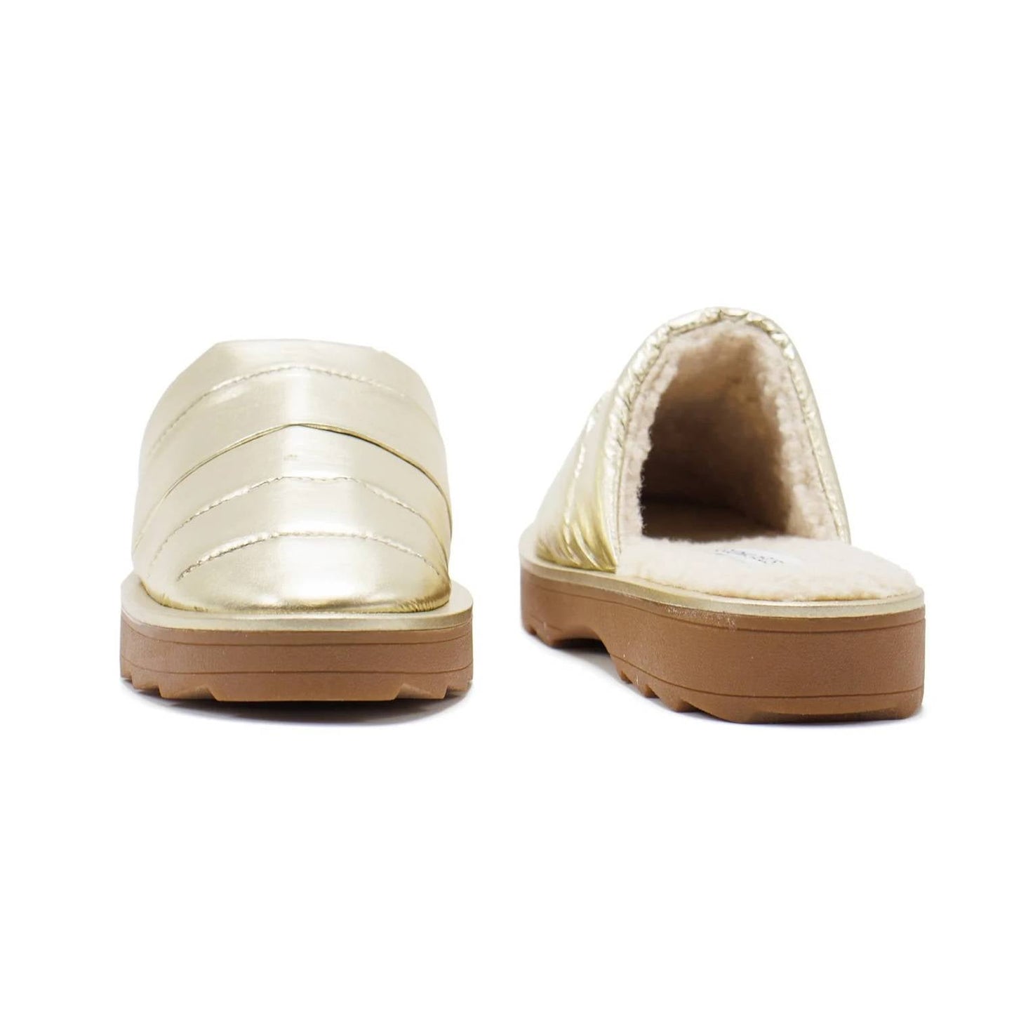 Steve Madden - Women's Chex Quilted Faux Fur Lined Slippers