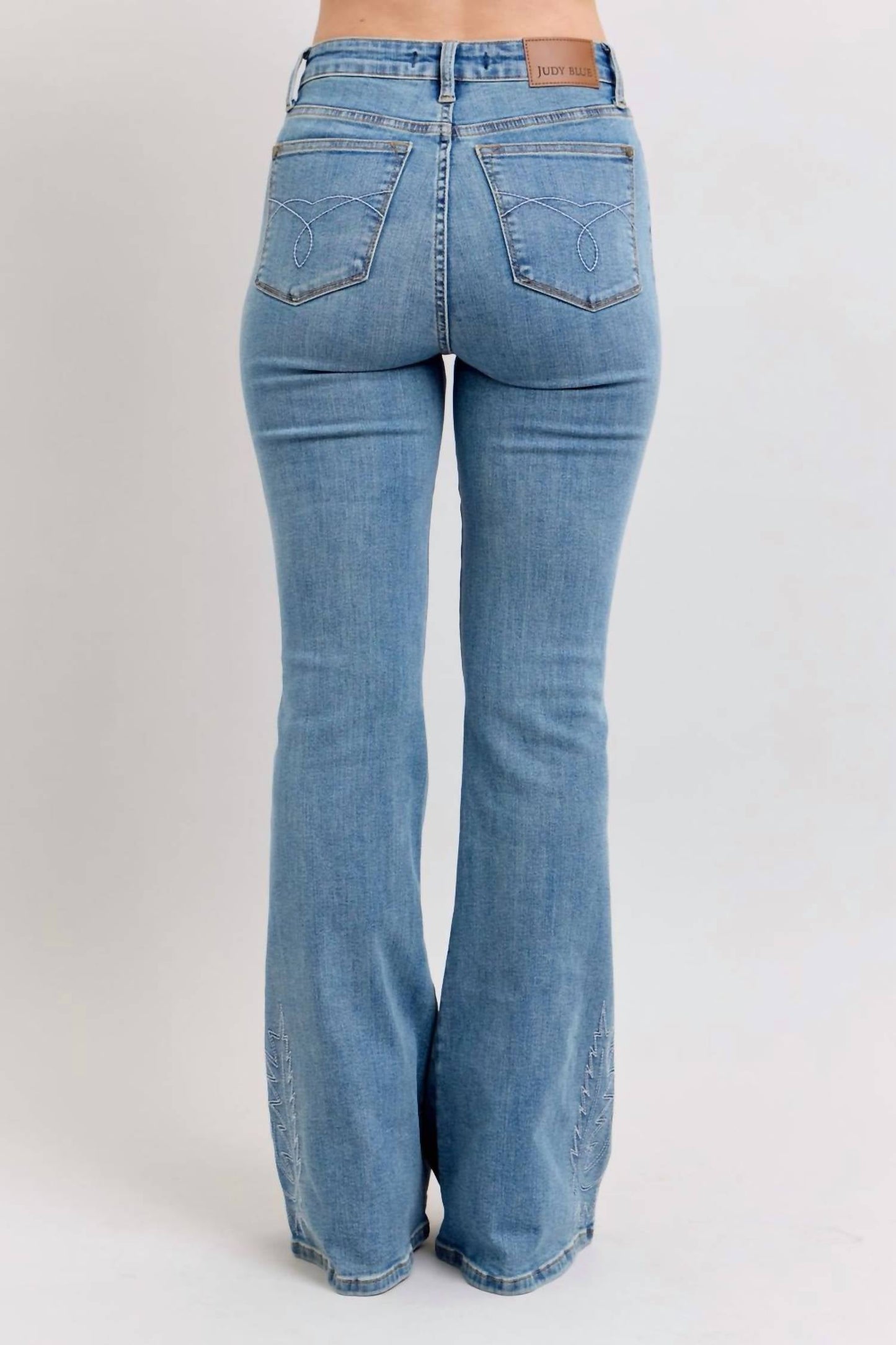 Judy Blue - High Waist Western Detail Flare Jean