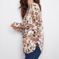 Charlie B - Printed Boat Neck Sweater With Pockets