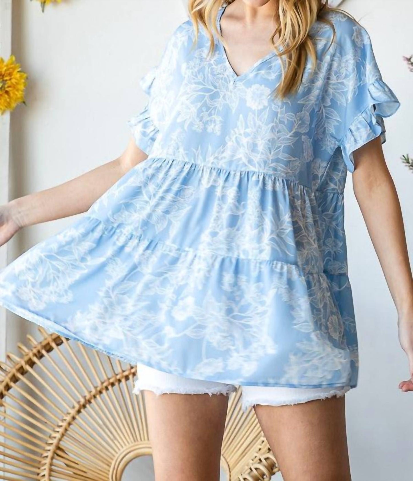Heimish Usa - Floral Babydoll Top