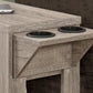Accent Side Table with Storage and Built-In Lamp