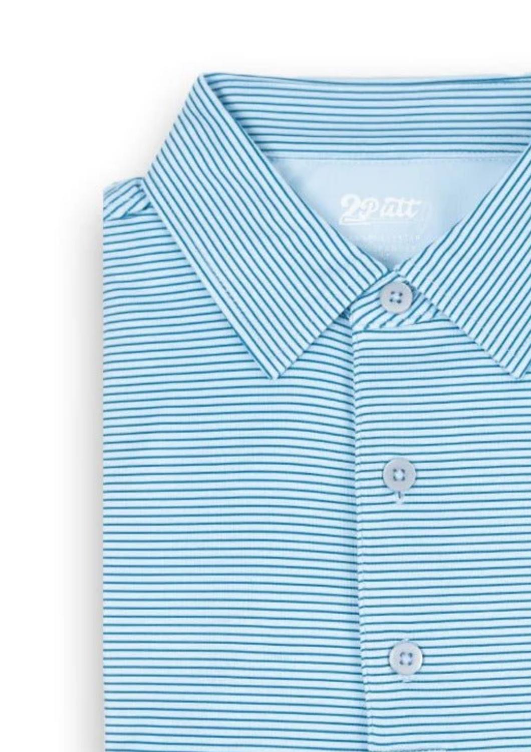 2Putt - Men's Short Sleeve Stripe Polo