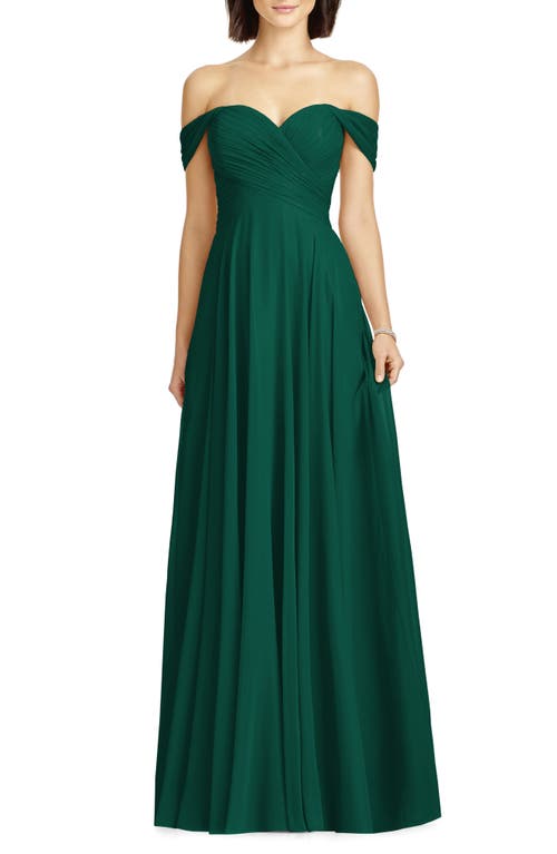 dessy-collection-off-the-shoulder-draped-chiffon-maxi-dress-hunter-14-new-2970