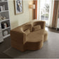 Floor Convertible Sleeper Sofa Bed With 2 Pillows