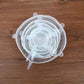6-pack Reusable Silicone Stretch Lids for Food Storage