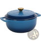 6qt Enameled Cast Iron Dutch Oven with Silicone Gloves
