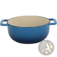 6qt Enameled Cast Iron Dutch Oven with Silicone Gloves