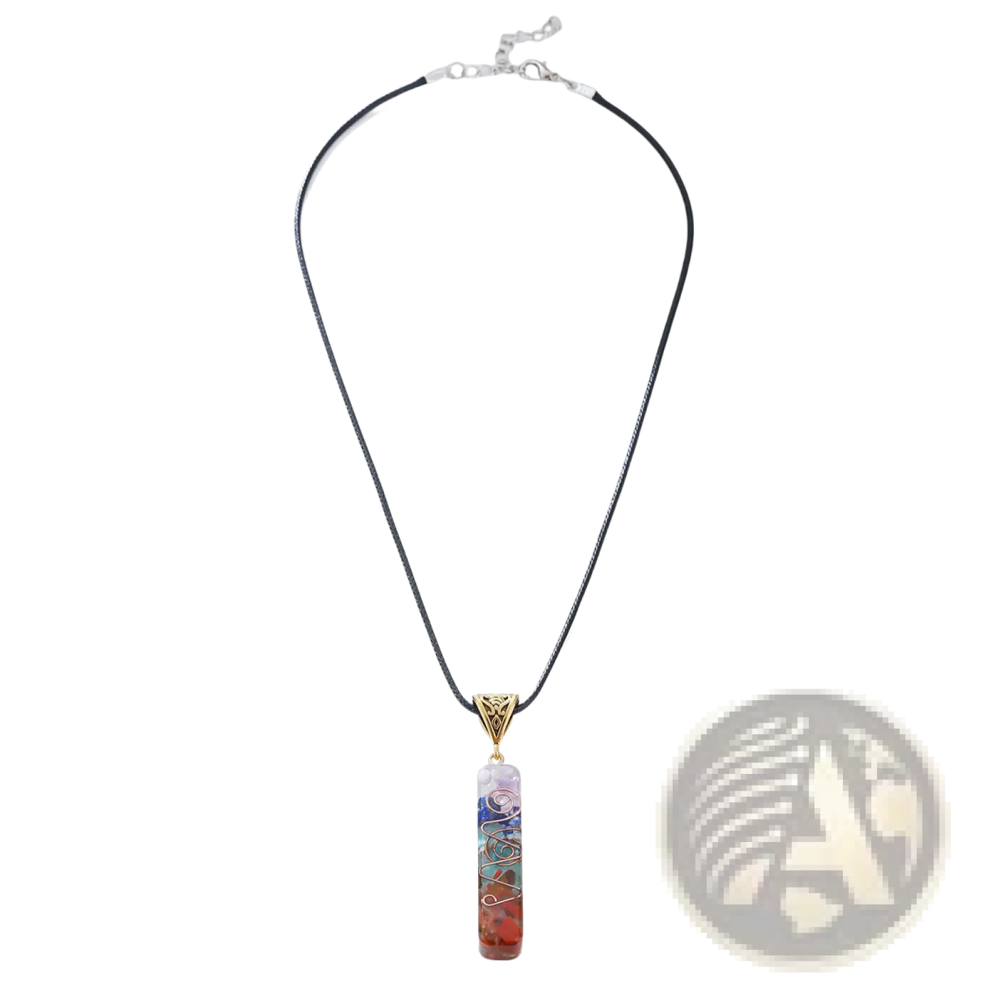 7 Chakra Natural Stone Filigree Healing Pendant Necklace
