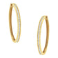 14K Yellow Gold 1.0 Cttw Round Brilliant Cut Diamond Channel Set Circle Hoop Earrings (I-J Color, I1-I2 Clarity)