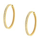 14K Yellow Gold 1.0 Cttw Round Brilliant Cut Diamond Channel Set Circle Hoop Earrings (I-J Color, I1-I2 Clarity)
