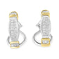 14K Two-Toned Gold Round and Princess Cut Diamond Earrings (0.5 cttw, H-I Color, SI2-I1 Clarity)