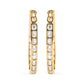 10K Yellow Gold 1.00 Cttw Round and Baguette-Cut Diamond U-Hoop Earrings (H-I Color, SI2-I1 Clarity)