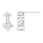 14K White Gold 1 cttw Double Diamond Stud Earrings (H-I Clarity, SI2-I1 Color)
