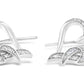 Sterling Silver Round Cut Diamond Heart Dangle Earrings (0.09 cttw, H-I Color, I1-I2 Clarity)