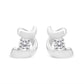 10K White Gold 1/10 Cttw Round Brilliant-Cut Diamond Espira Swirls Solitaire Push Back Stud Earrings (I-J Color, I1-I2 Clarity)
