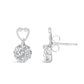 14K White Gold 1 1/4 cttw Round Cut Diamond Earrings (H-I, I1-I2)