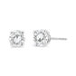 14K White Gold 3/4 Cttw Lab Grown Diamond 4-Prong Classic Stud Earrings (F-G Color, VS2-SI1 Clarity)