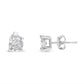 .925 स्टर्लिंग सिल्वर 1/2 कैरट नियर कलरलेस राउंड ब्रिलियंट-कट डायमंड मिरेकल-सेट स्टड इयररिंग्स (एच-आई कलर, आई2-आई3 क्लैरिटी)