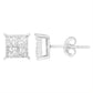 Sterling Silver 3/4 cttw Composite Diamond Stud Earrings (I-J, I2-I3)
