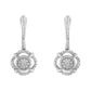 .925 Sterling Silver Miracle-Set Diamond Accent Drop and Dangle Earrings (I-J Color, I3 Clarity)