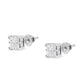 10K White Gold 3/4 Cttw Invisible Set Princess-Cut Diamond Composite Square Stud Earrings (H-I Color, SI2-I1 Clarity)