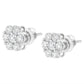 14KT White Gold 1 cttw Diamond Composite Stud Earrings (I-J, SI2-I1)