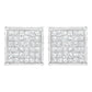 10K White Gold 2ct TDW Princess-Cut Composite Diamond Stud Earring (I-J ,I2-I3)