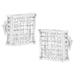 10K White Gold 2ct TDW Princess-Cut Composite Diamond Stud Earring (I-J ,I2-I3)