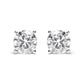 IGI Certified 14K White Gold 5.00 Cttw Round Brilliant-Cut Lab Grown Diamond Classic 4-Prong Stud Earrings with Screw Backs (F-G Color, SI1 Clarity)