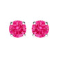 10K White Gold 1/2 Cttw Lab Created Round Brilliant Cut Pink Diamond Classic 4-Prong Solitaire Stud Earrings (Fancy Pink Color, VVS2-VS1 Clarity)