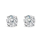 .925 Sterling Silver 1.0 Cttw Round Brilliant Cut Lab Grown Diamond 4-Prong Classic Solitaire Stud Earrings (F-G Color, VS2-SI1 Clarity)