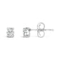 14K White Gold 1/4 Ctw Oval Lab-Grown Diamond Solitaire Stud Earrings