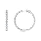 14K White Gold 5.00 Cttw Lab Grown Diamond Inside-Out Hoop Earring
