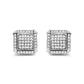 10K White Gold 1.0 Cttw Diamond  Composite with Halo Stud Earrings (H-I Color, I1-I2 Clarity)