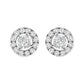 14K White Gold 3/4 Cttw Lab-Grown Diamond Floating Halo Stud Earring (F-G Color, VS1-VS2 Clarity)