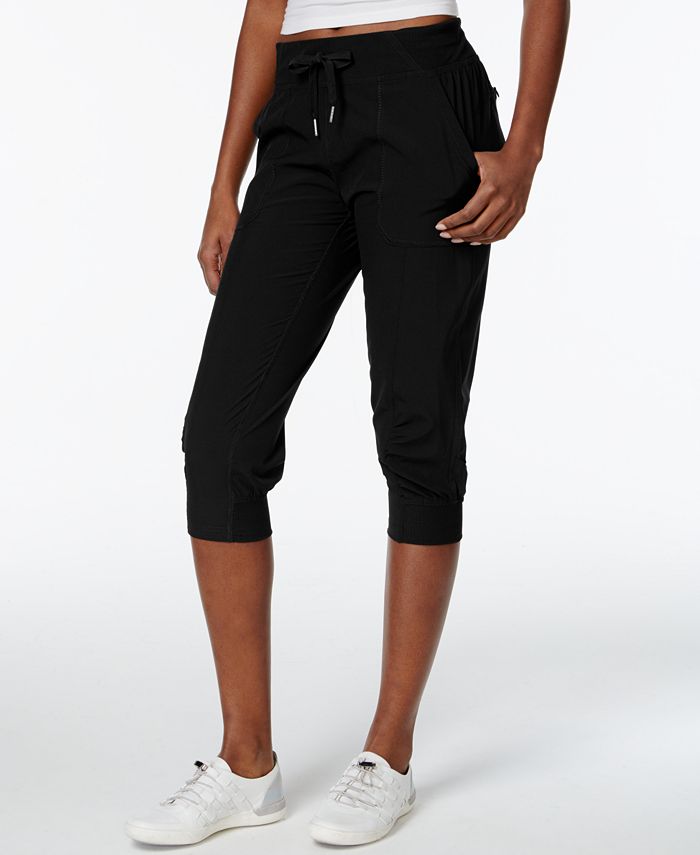 Calvin Klein Women's Woven Cropped Pants Black Size X-Small