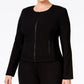 Calvin Klein Women's Plus Fit Solutions Zip Front Jacket Black Size 16W