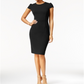 Betsey Johnson Women's Puff Sleeve Scuba Dress Black Size 0