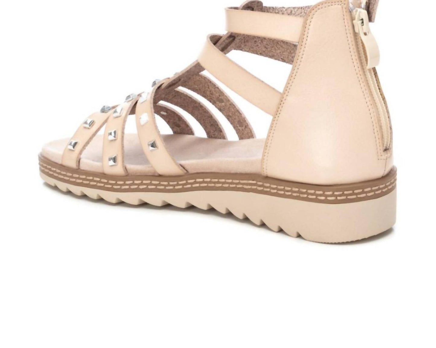 Xti - WOMEN'S FLAT SANDALS WITH GOLD STUDS
