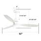 Ceiling Fan With Reversible DC Motor, LED Light, Solid Blades, Remote Control