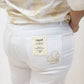 Charlie B - Women's Embroidered Flower Crop Pant