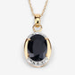 7.50 Carat Genuine Black Sapphire .925 Sterling Silver Pendant