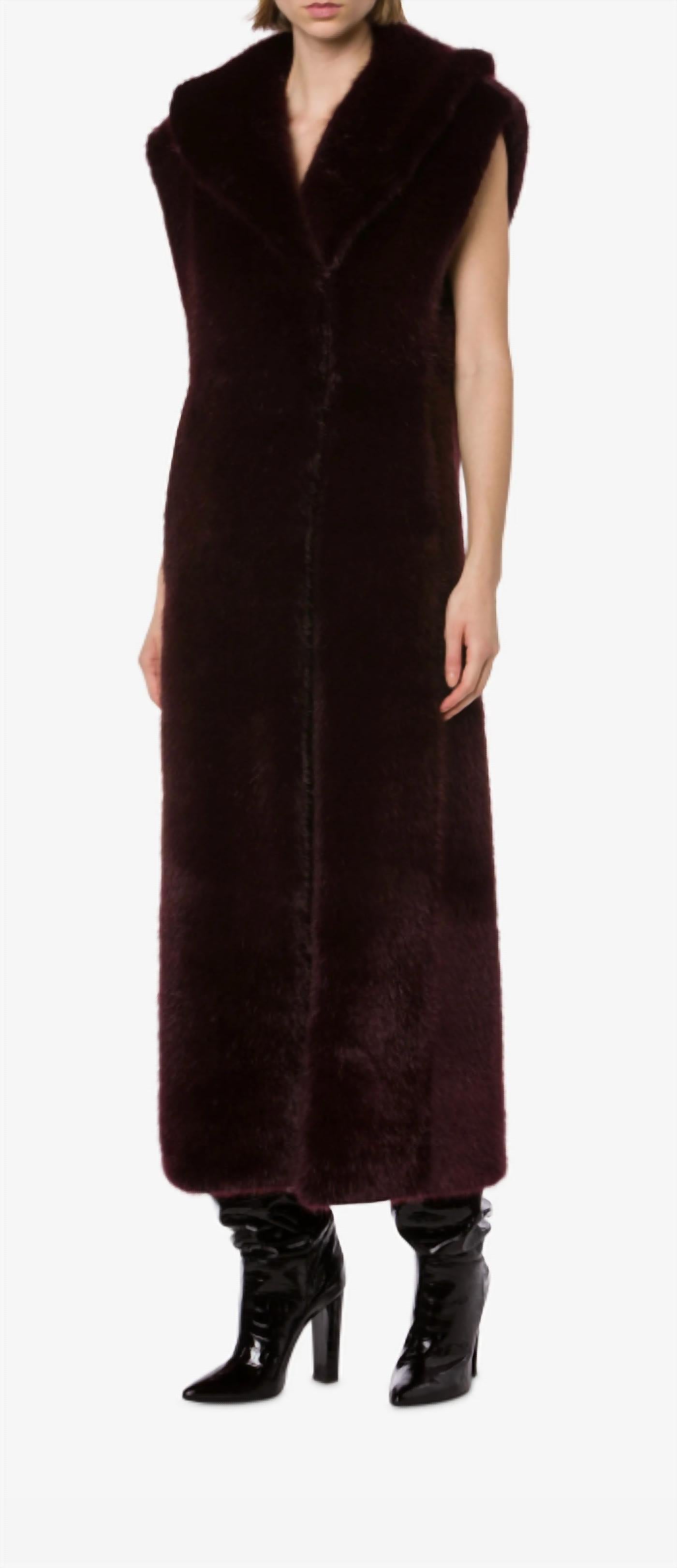 Philosophy Di Lorenzo Serafini - Sleeveless faux-fur coat