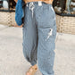 Ee:Some - Striped Drawstring Jogger Pants