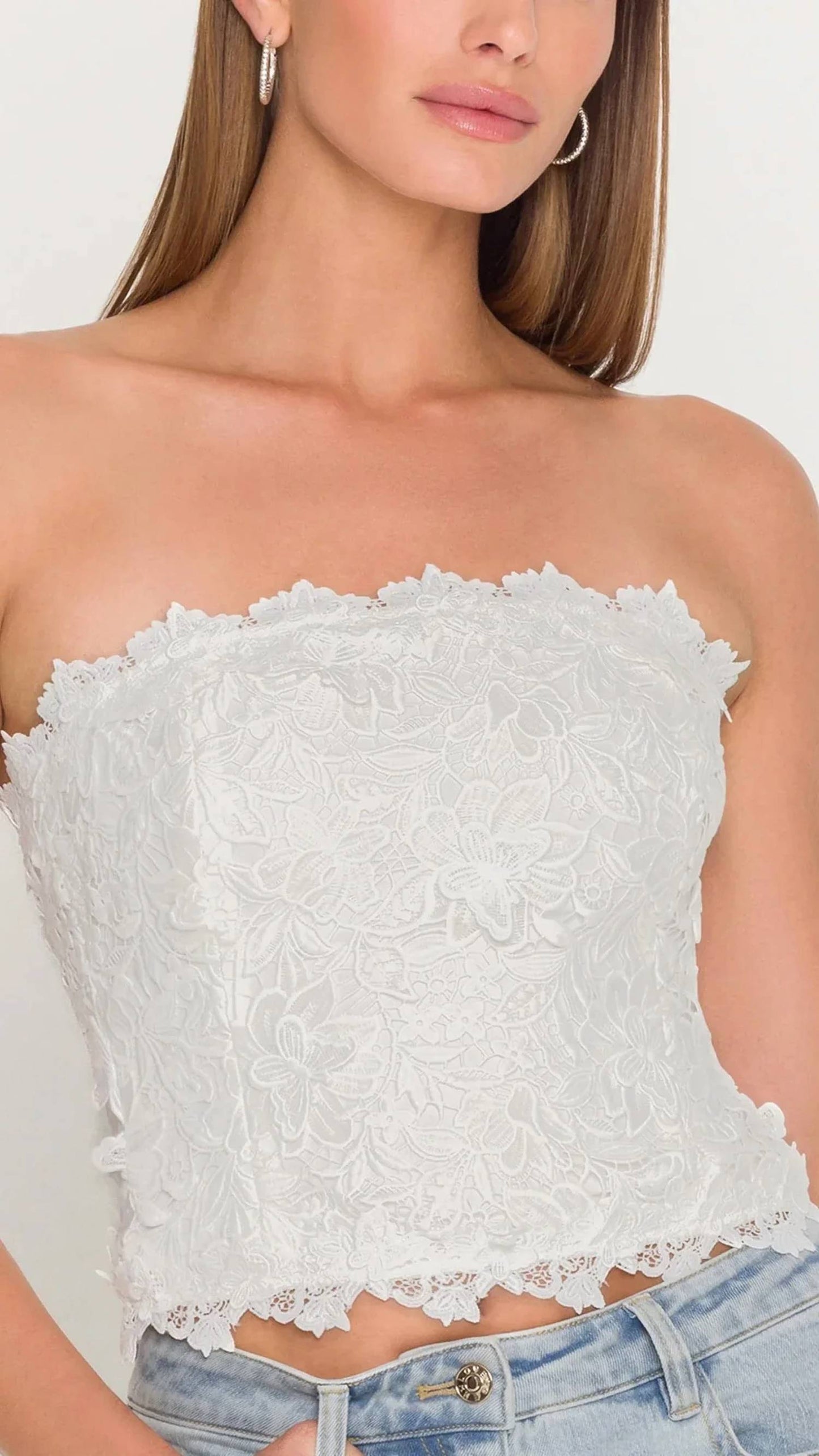 Generation Love - Daxi 3d Butterfly Lace Bustier Top